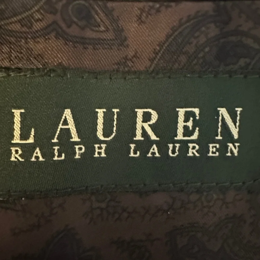Lauren Ralph Lauren‎ Corduroy Blazer Mens 44L Brown Elbow Patches Dark Academia
